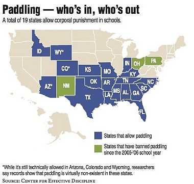 Paddling map of USA
