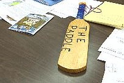 Paddle on desk