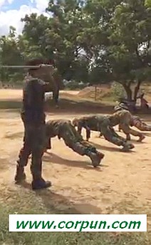 Soldiers undergoing punishment