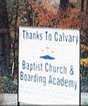 Thanks to Calvary signboard