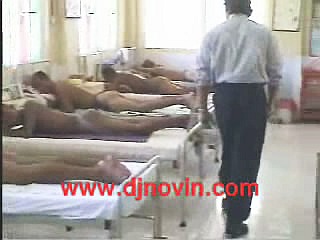 freshly caned convicts in prison hospital
